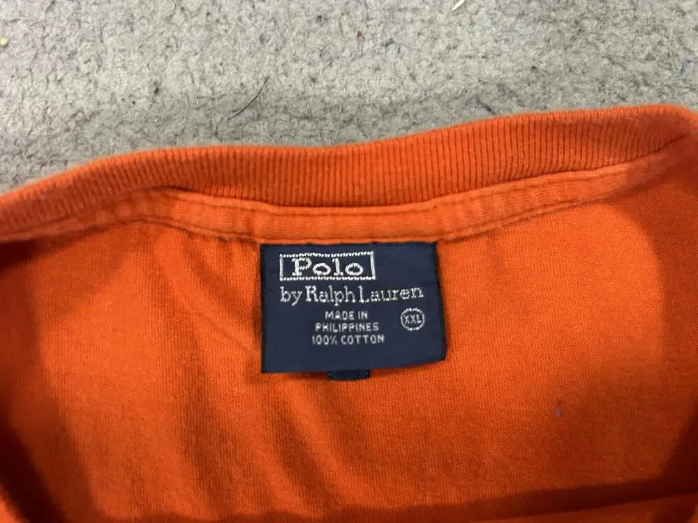 Polo Ralph Lauren Shirt Mens 2XL Orange Eagle New York USA T-Shirt Marines Army